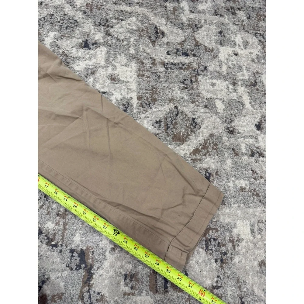 Polo Ralph Lauren Hammond Pant Mens 36x32 Tan Khaki Pleated Cuffed Cotton Chinos